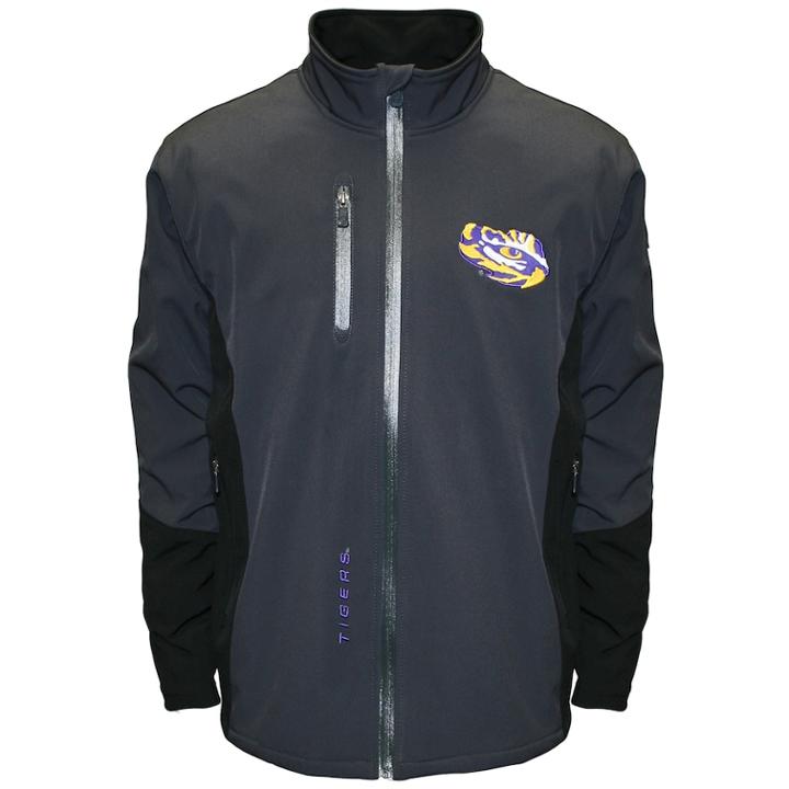 Men's Franchise Club Lsu Tigers Apex Softshell Jacket, Size: Xl, Grey
