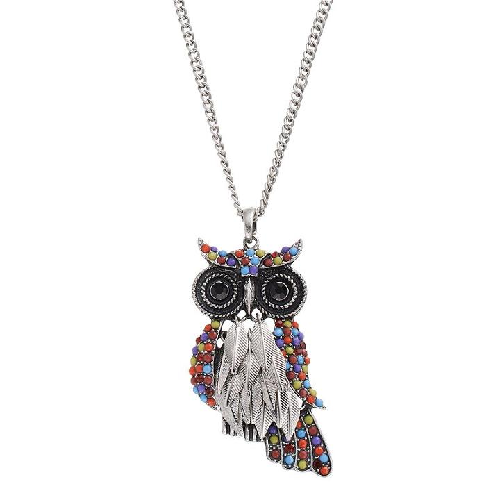 Mudd&reg; Cabochon Owl Pendant, Women's, Other Clrs