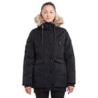Women's Noize Hooded Mid-length Parka, Size: Medium, Black