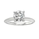 Diamonore Simulated Diamond Solitaire Engagement Ring In Sterling Silver (1 1/2 Ct. T.w.), Women's, Size: 6, White