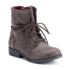 Sonoma Goods For Life&trade; Girls' Slouchy Lace-up Boots, Girl's, Size: 13, Lt Beige