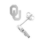 Dayna U Oklahoma Sooners Sterling Silver Logo Stud Earrings, Women's, Grey