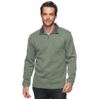 Men's Haggar Classic-fit Sweater Fleece Quarter-zip Pullover, Size: Medium, Green Oth