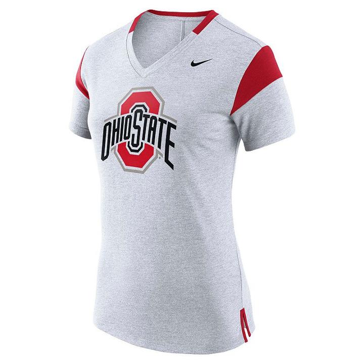 Women's Nike Ohio State Buckeyes Fan Top, Size: Small, White