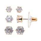 Napier Cubic Zirconia Stud Earring Set, Women's, White