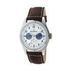 Peugeot Men's Leather Watch - 2028, Brown, Durable