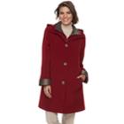 Women's Gallery Hooded Lined Rain Jacket, Size: Small, Red