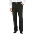 Men's Haggar Eclo Stria Classic-fit Flat-front Dress Pants, Size: 42x30, Black