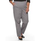 Plus Size Croft & Barrow&reg; Twill Pull-on Pants, Women's, Size: 3x Short, Dark Grey