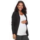 Maternity A:glow Black Open-front Cardigan, Women's, Size: M-mat