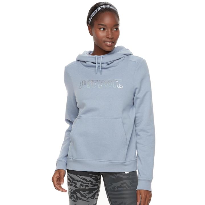 Women's Nike Sportswear Funnel-neck Hoodie, Size: Xl, Dark Grey