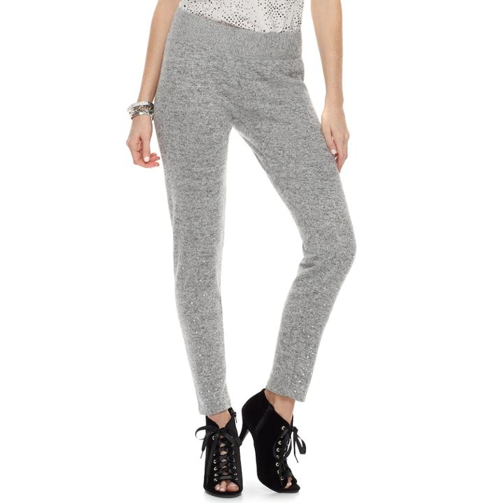 Women's Juicy Couture Embellished Leggings, Size: Xs, Med Grey