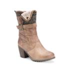 Muk Luks Belle Women's Water-resistant Boots, Girl's, Size: 9, Beig/green (beig/khaki)