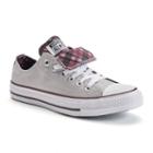Women's Converse Chuck Taylor All Star Double-tongue Plaid Shoes, Size: 10, Light Grey