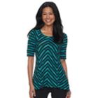Women's Dana Buchman Printed Top, Size: Small, Med Green