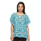 Women's Harve Benard High-low Georgette Caftan Top, Size: Small, Dark Blue