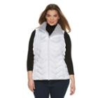 Juniors' Plus Size So&reg; Sherpa Puffer Vest, Girl's, Size: 2xl, White