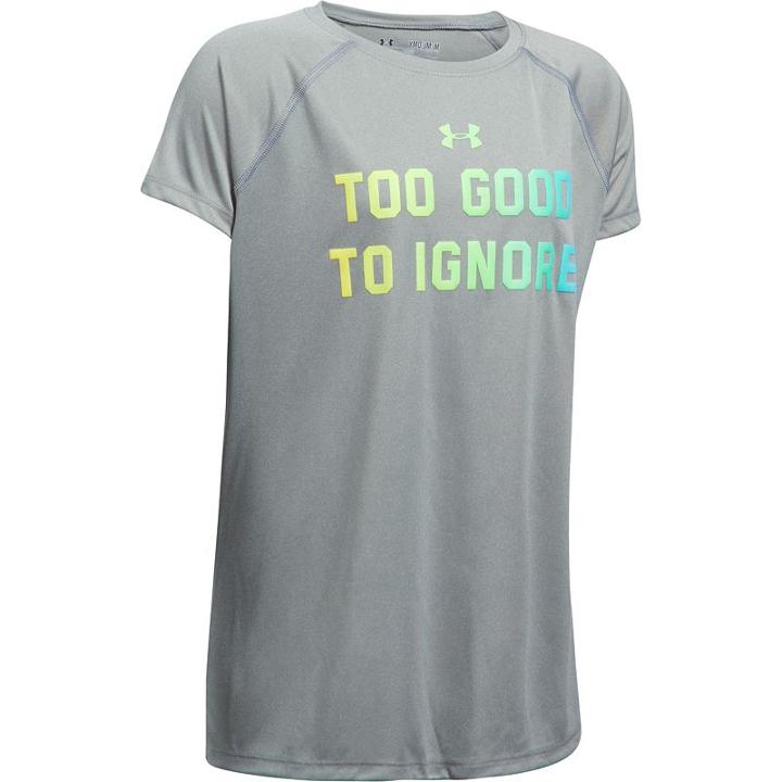 Girls 7-16 Under Armour Too Good To Ignore Tee, Girl's, Size: Medium, Dark Grey