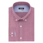 Men's Izod Slim-fit Button-down Collar Wrinkle-free Dress Shirt, Size: 17.5 36/37, Red