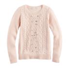 Girls 7-16 & Plus Size Pink Republic Embellished Cable Knit Sweater, Size: Large, Pink Other