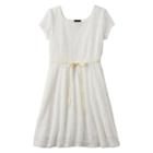 Girls 7-16 Plus Size 2hip Cap-sleeve Lace Skater Dress, Girl's, Size: 16 1/2, Natural