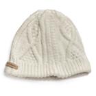 Women's Columbia Cable-knit Ribbed Beanie, White Oth