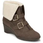 A2 By Aerosoles Music Women's Fleece-lined Cuffed Ankle Boots, Size: Medium (7), Brown
