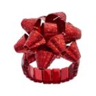 Holiday Bow Glitter Stretch Ring, Women's, Brt Red