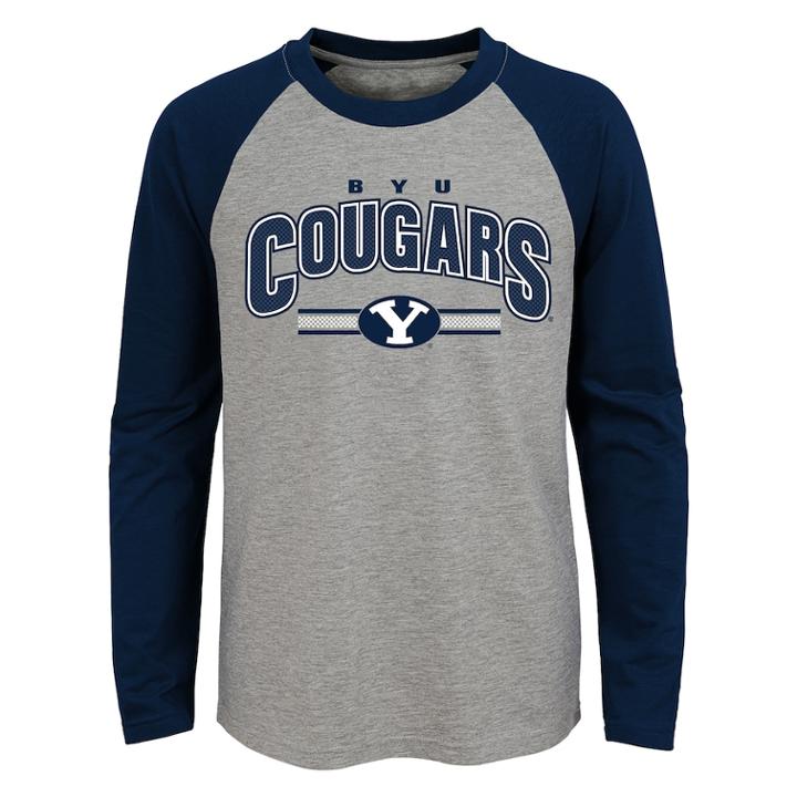 Boys 4-18 Byu Cougars Audible Tee, Size: 16-18, Grey
