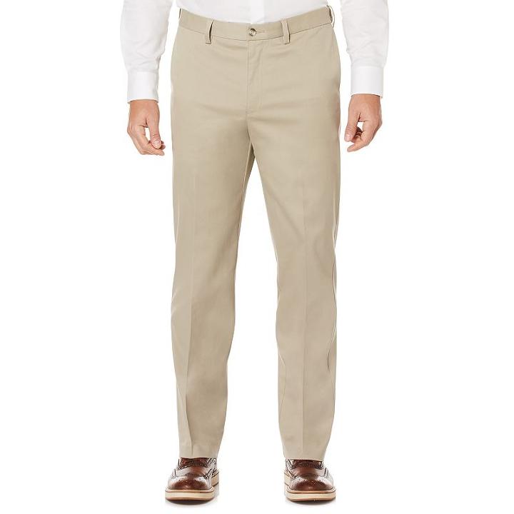 Men's Savane Ultimate Straight-fit Performance Flat-front Chino Pants, Size: 38x32, Med Beige