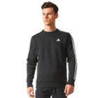 Men's Adidas Essential Striped Pullover Fleece, Size: Large, Black