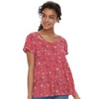Juniors' So&reg; Cold-clavicle Tee, Teens, Size: Xs, Med Pink