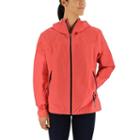 Women's Adidas Hooded Packable Rain Jacket, Size: Medium, Med Pink