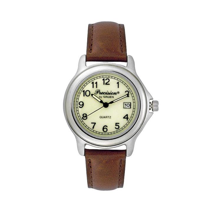 Precision By Gruen Men's Watch, Size: Large, Brown