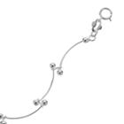 Sterling Silver Beaded Scallop Bracelet, Women's, Size: 7, Grey