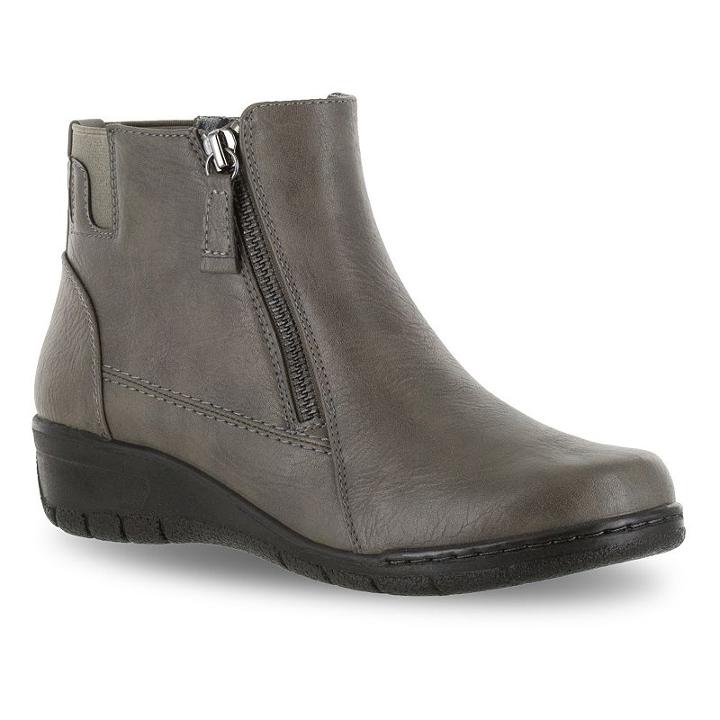 Easy Street Beam Women's Wedge Ankle Boots, Size: 6.5 N, Grey