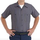 Men's Red Kap Classic-fit Durastripe&reg; Striped Button-down Work Shirt, Size: Xxl, Multicolor, Durable