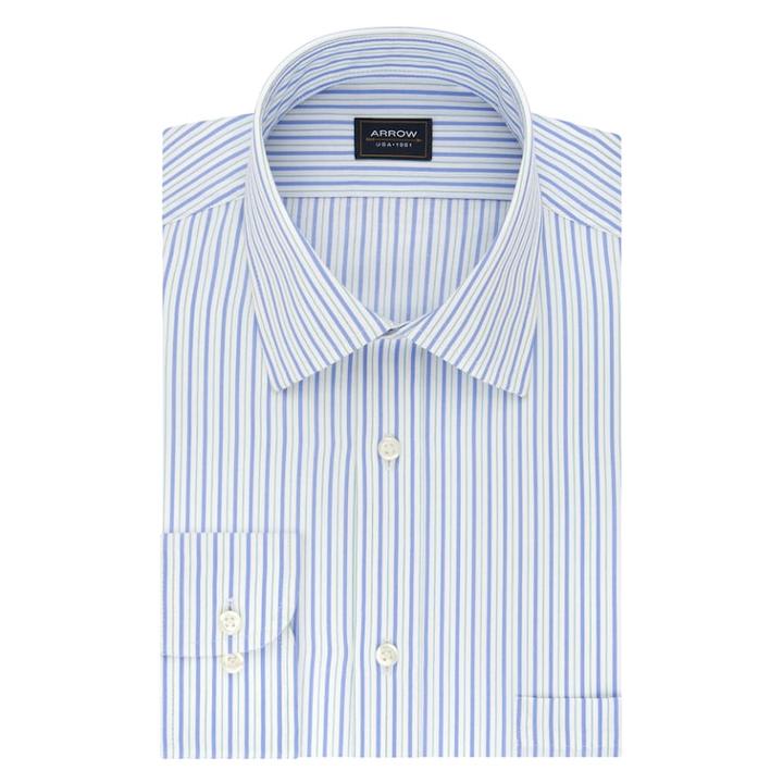 Men's Arrow Classic-fit Dress Shirt, Size: L-34/35, Green