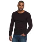 Men's Marc Anthony Slim-fit Tuck-stitch Crewneck Sweater, Size: Large, Dark Red