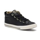 Boys' Converse Chuck Taylor All Star Street Mid Sneakers, Size: 4, Black