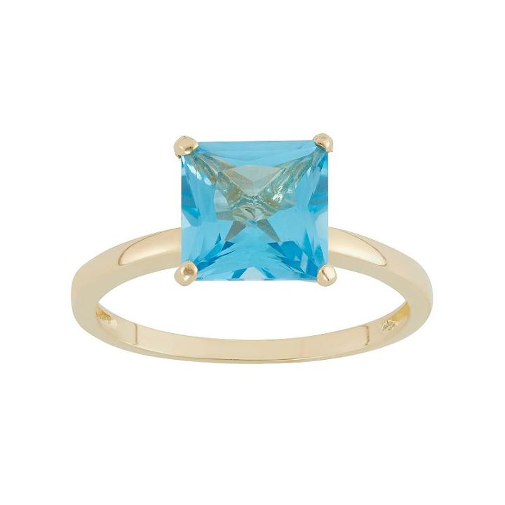 Swiss Blue Topaz 10k Gold Ring, Women's, Size: 10