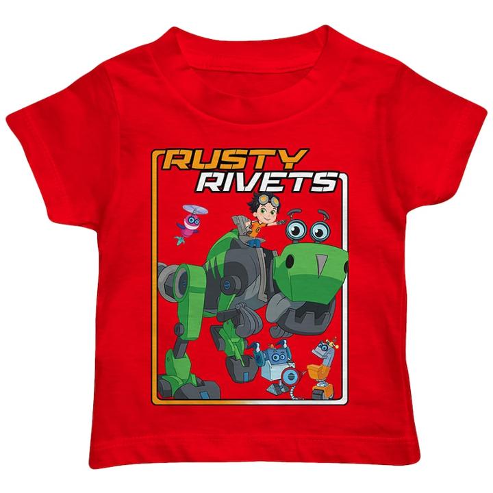 Toddler Boy Rusty Rivets Retro Frame Graphic Tee, Size: 3t, Brt Red