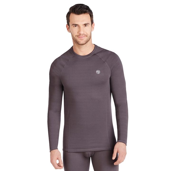 Big & Tall Climatesmart By Cuddl Duds&reg; X Fleece Crewneck Tee, Men's, Size: Xl Tall, Dark Grey