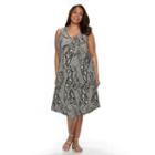 Plus Size World Unity Printed Crochet-back Dress, Women's, Size: 1xl, Oxford