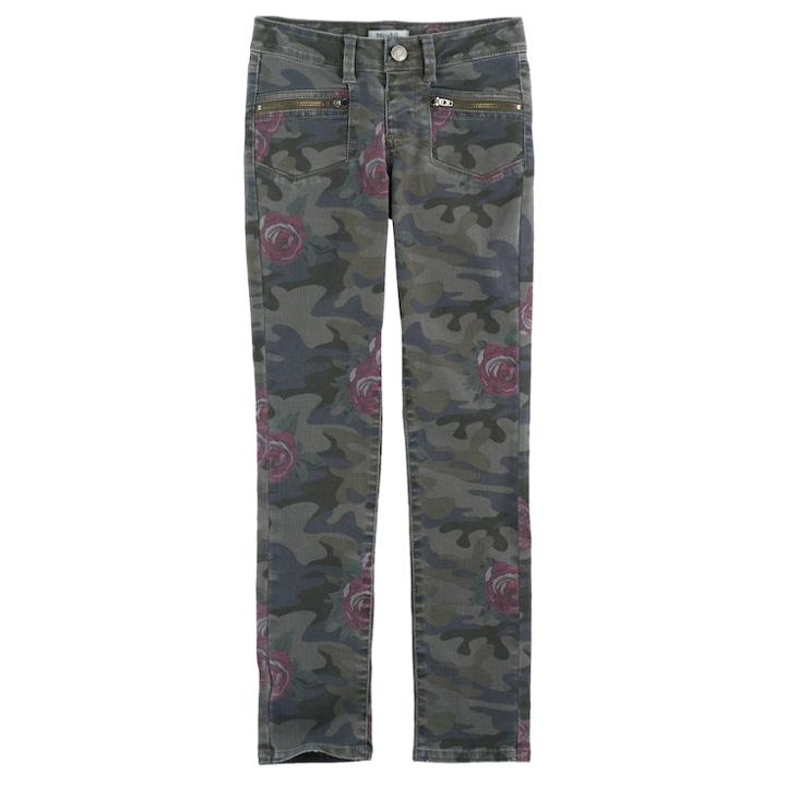 Girls 7-16 & Plus Size Mudd&reg; Camo Ankle Skinny Jeans, Size: 14 1/2, Green