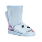 Muk Luks Bosco Blue Puppy Girls' Plush Boots, Girl's, Size: 12, Light Blue