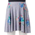 Juniors' So&reg; Shark-bite Hem Skater Skirt, Teens, Size: Medium, Med Purple