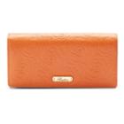 Buxton Rose Garden Leather Expandable Clutch, Women's, Brt Orange