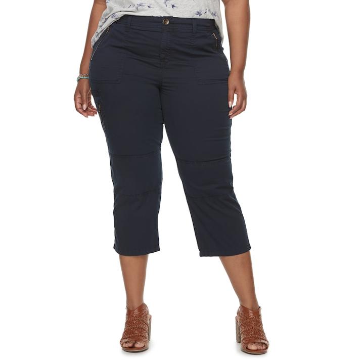 Plus Size Sonoma Goods For Life&trade; Utility Capris, Women's, Size: 16 W, Dark Blue