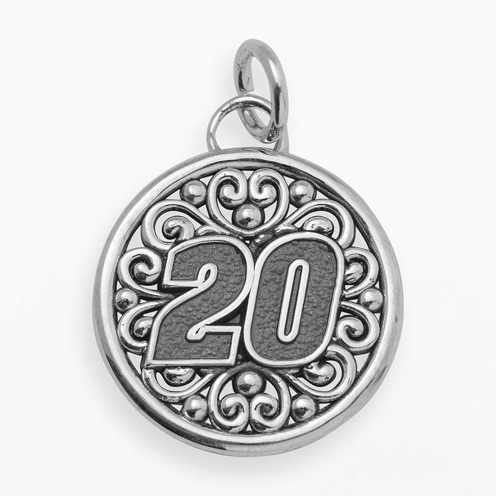 Insignia Collection Nascar Matt Kenseth Sterling Silver 20 Pendant, Adult Unisex, Grey